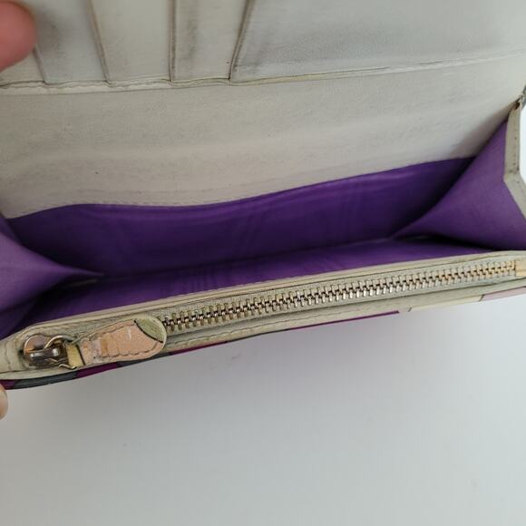 Emilio Pucci Geometric Leather Wallet Abstract Designer Italian Multicolor Large - Picture 5 of 11